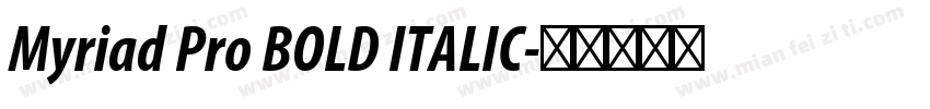 Myriad Pro BOLD ITALIC字体转换